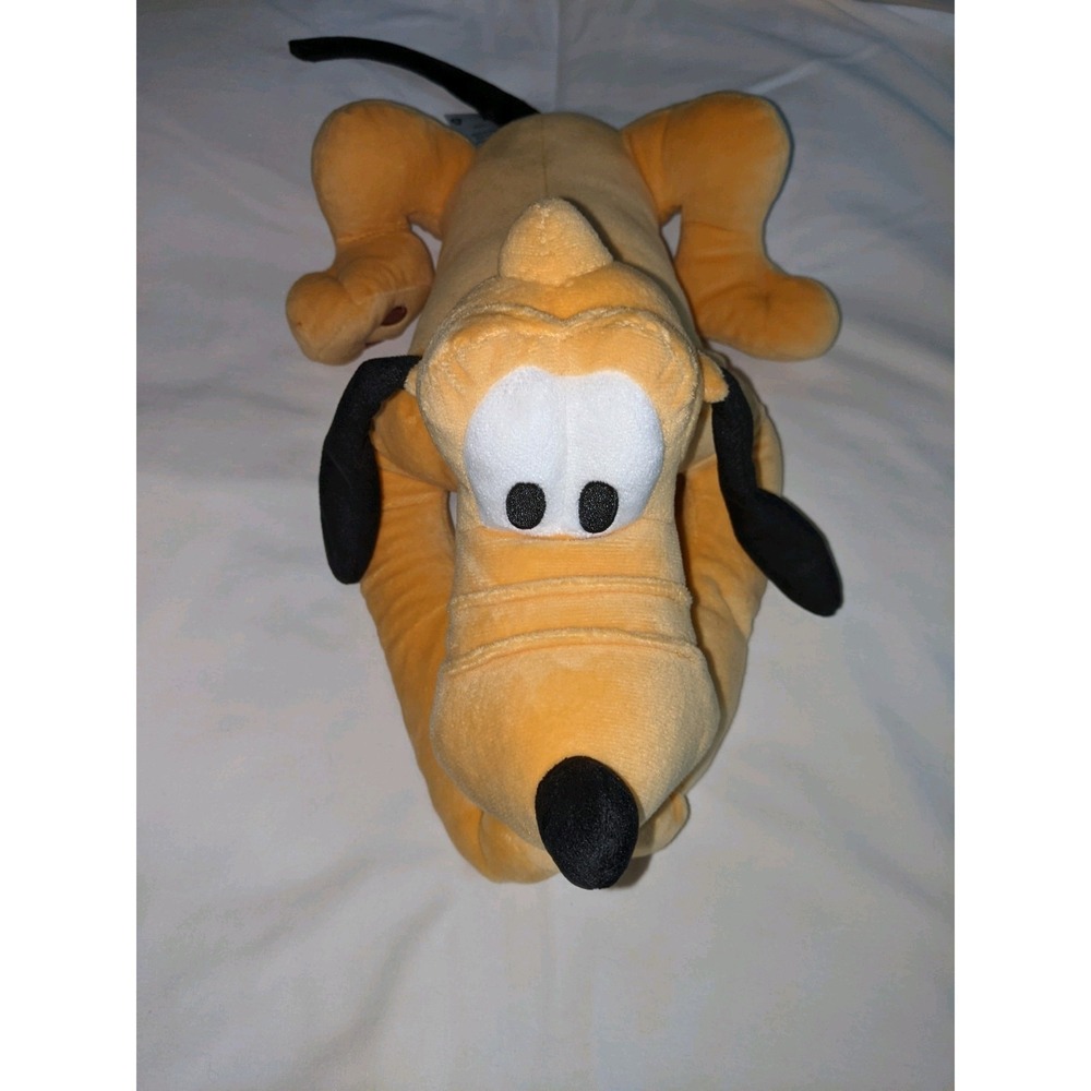 Disney‎ Pluto Plush 15 Inches Disney Collection Dog Stuffed Animal Green Collar